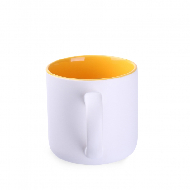 Kubek Diego Pure biało/żółty