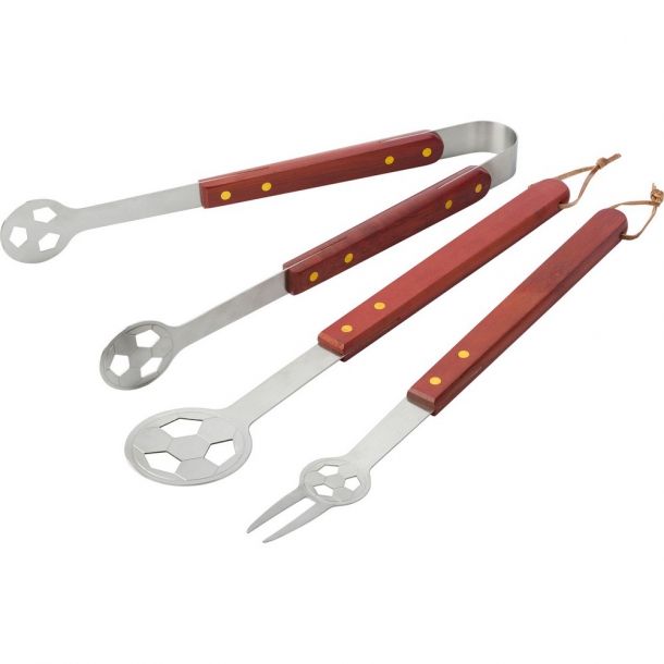 Fartuch, zestaw do grilla 'piłka nożna', 3 el.