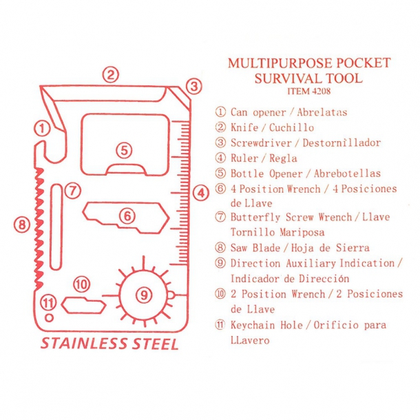Narzędzie wielofunkcyjne 11 el.