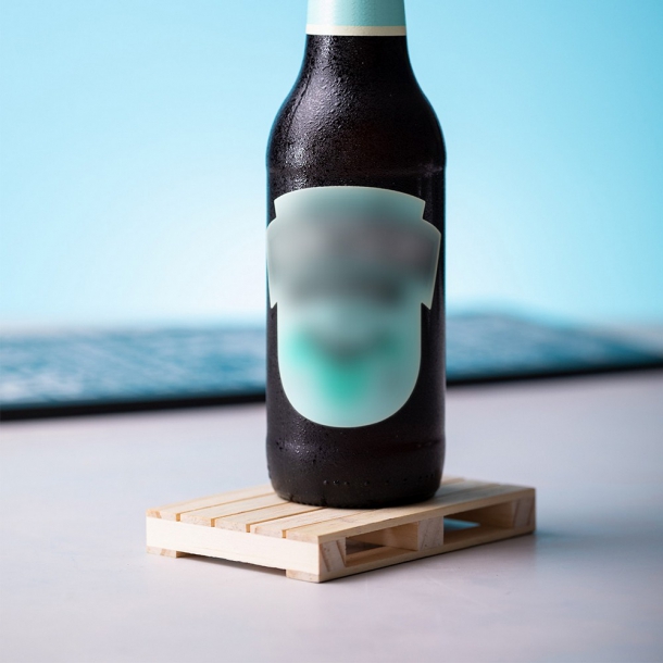 Drewniana podkładka pod kubek 'paleta'