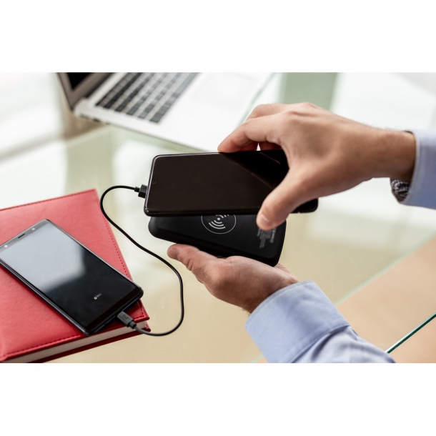 Power bank 8000 mAh Mauro Conti, ładowarka bezprzewodowa 5W | Eric