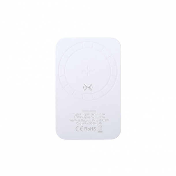 Magnetyczny bezprzewodowy power bank 5000 mAh, ładowarka bezprzewodowa 5W