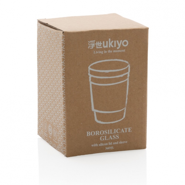 Szklany kubek podróżny Ukiyo 360 ml