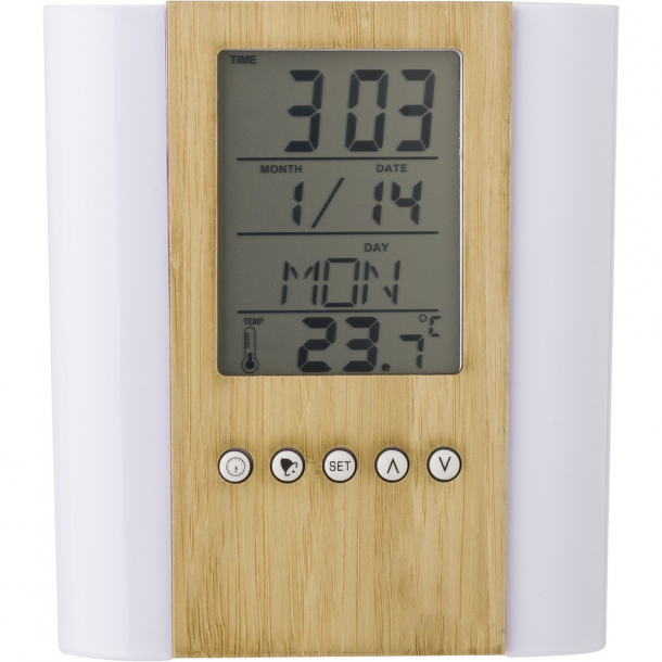 Pojemnik na przybory do pisania, zegar wielofunkcyjny