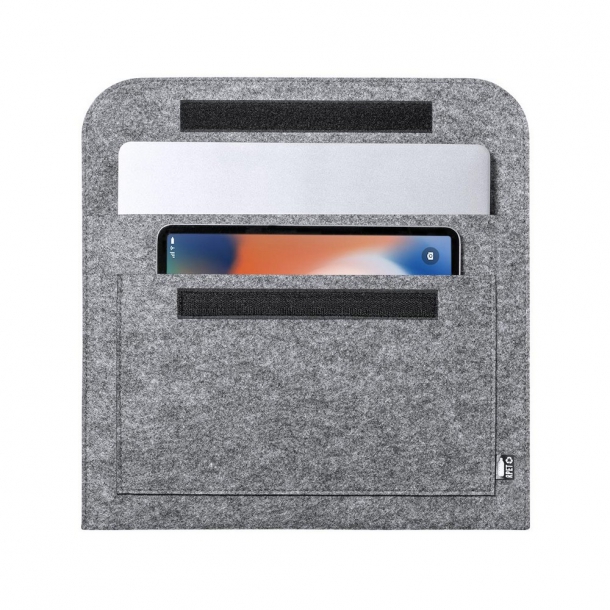 Teczka na dokumenty z filcu RPET, etui na laptopa 15'