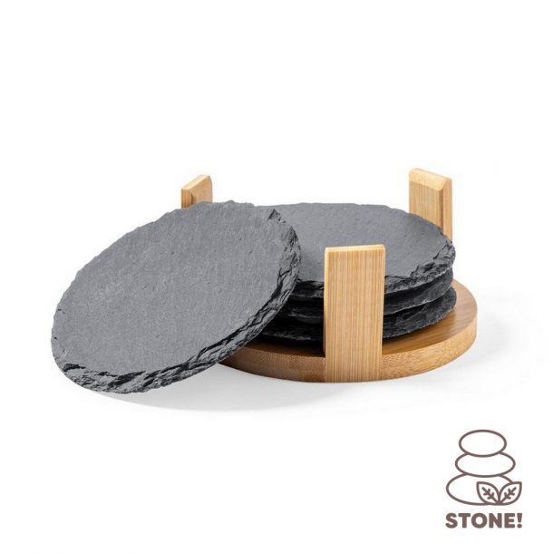 Zestaw podkładek pod kubek, 4 szt. - neutralny