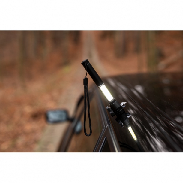 Latarka bezpieczeństwa 1 LED COB, przecinak do pasów, młotek bezpieczeństwa | Flint