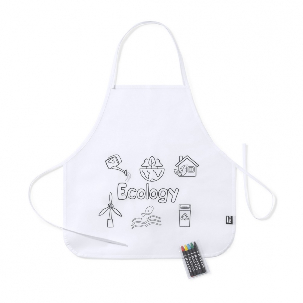 Fartuch kuchenny do kolorowania RPET, kredki