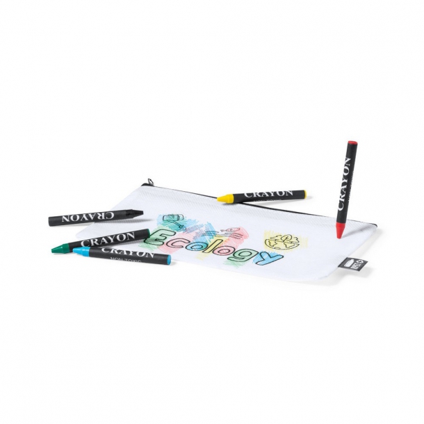 Piórnik do kolorowania RPET, kredki