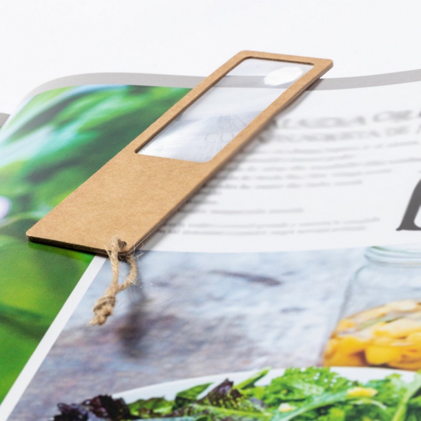 Lupa z kartonu z recyklingu, zakładka do książki