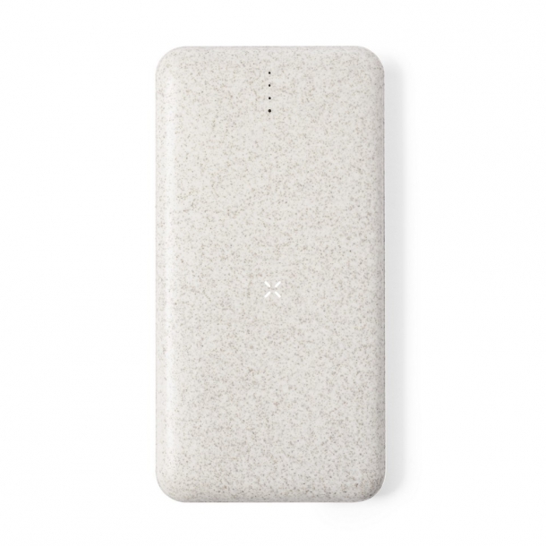 Bezprzewodowy power bank 8000 mAh ze słomy pszenicznej, ładowarka bezprzewodowa 10W