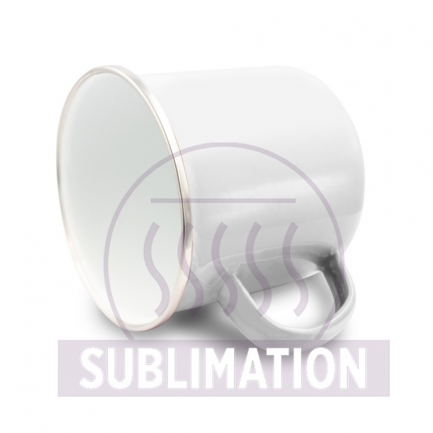 Emaliowany kubek 360 ml | Sandra - Biały