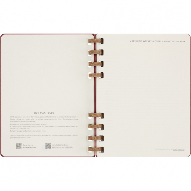 Spiralny kalendarz MOLESKINE Undated Life