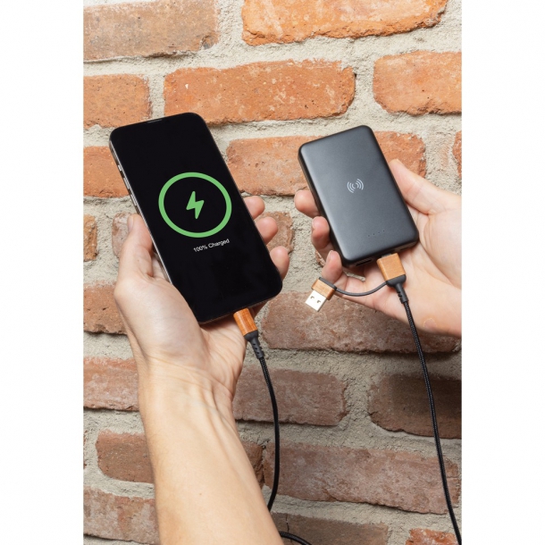 Power bank 5000 mAh, ładowarka bezprzewodowa 5W