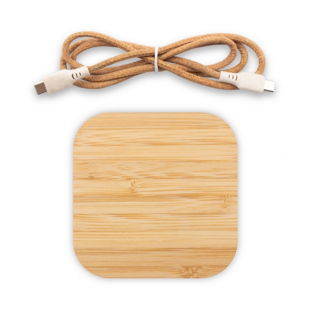 Bambusowa ładowarka bezprzewodowa 10W B'RIGHT | Jazzlyn