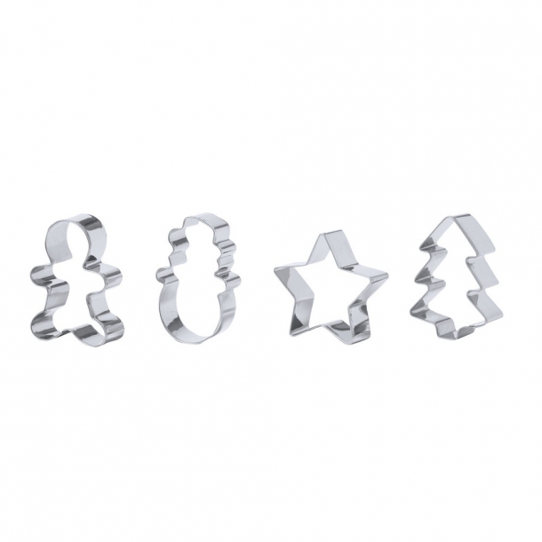 Zestaw do pieczenia, 5 el., wałek do ciasta, 4 foremki do ciasta