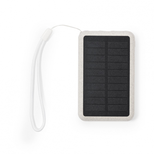 Power bank 5000 mAh ze słomy pszenicznej, ładowarka słoneczna