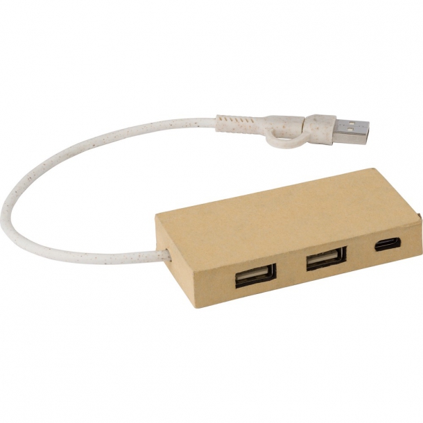 Hub USB 2.0 z papieru z recyklingu