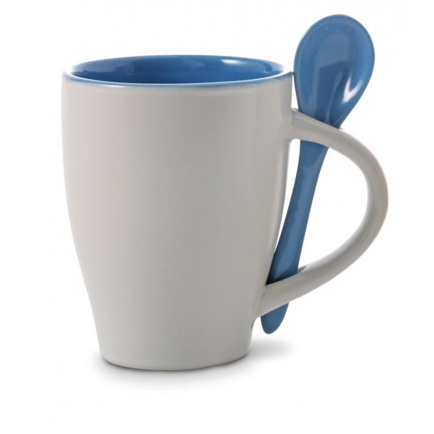 Kubek ceramiczny 300 ml z łyżeczką