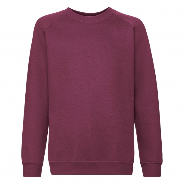 Kids Raglan Sweat 70/30 Burgundy 9-11 (140)