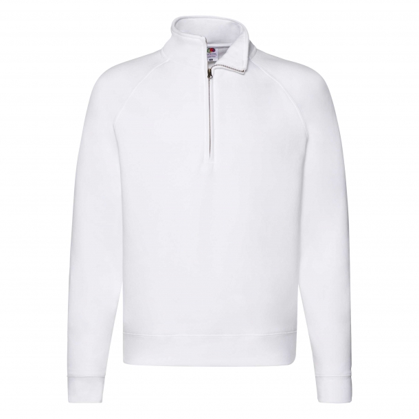 Zip-Neck Sweat 70/30 White L
