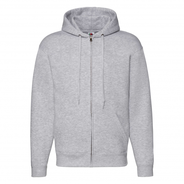 Zip Through Hooded Sweat 70/30 Heather Grey XL