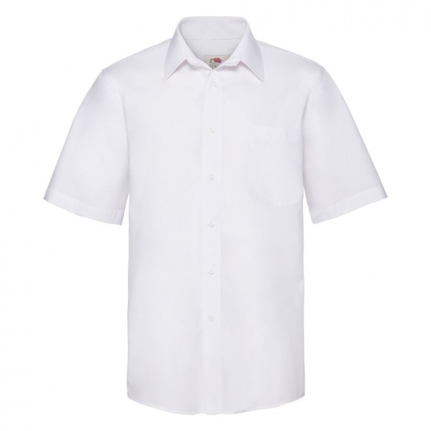 Men Poplin Short Sleeve Shirt White M