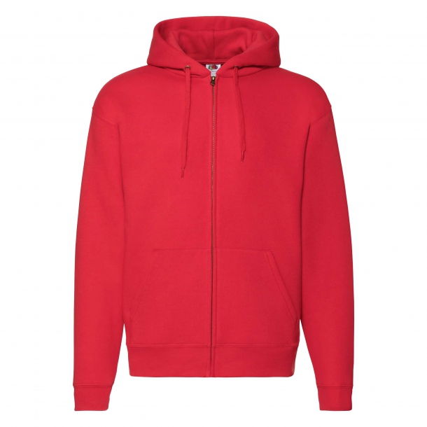 Zip Through Hooded Sweat 70/30 Red L