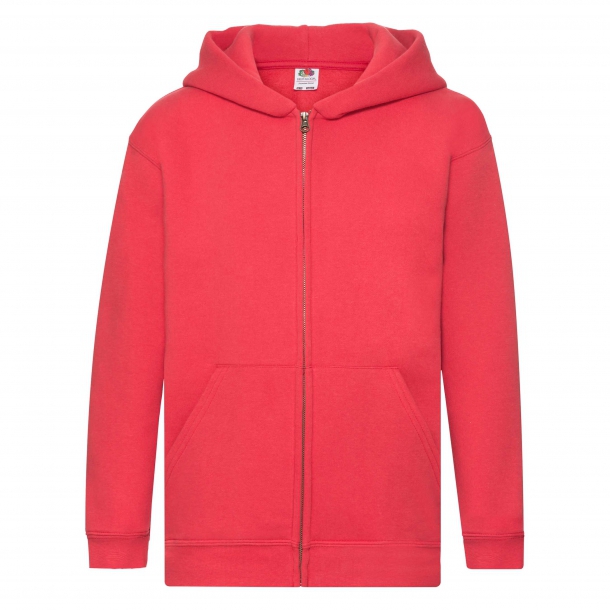 Kids Zip T. Hooded Sweat 70/30 Red 9-11 (140)