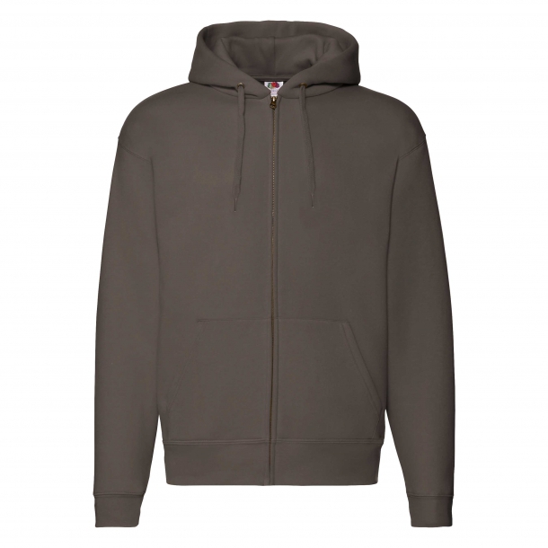 Zip Through Hooded Sweat 70/30 Chocolate S