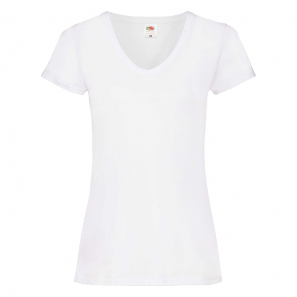 Ladyfit Valueweight V-Neck White XS