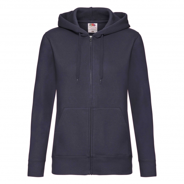 Lady Zip Thru Hooded Sweat Jacket 70/30 D.Navy M