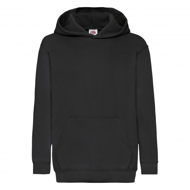 Kids Hooded Sweat 80/20 Black 12-13 (152)