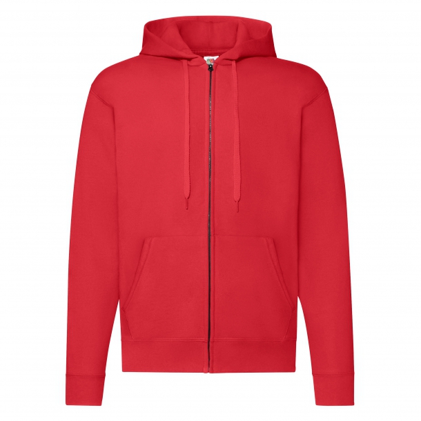 Zip Through Hooded Sweat 80/20 Red S