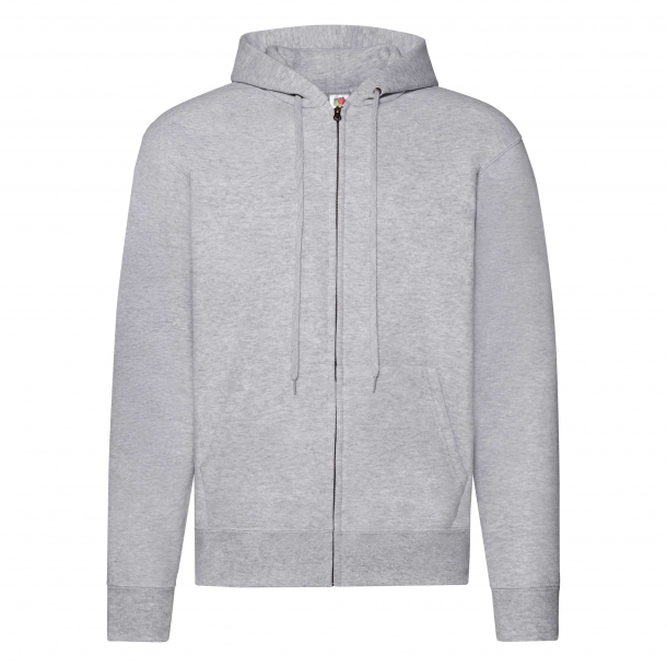 Zip Through Hooded Sweat 80/20 Heather Grey M