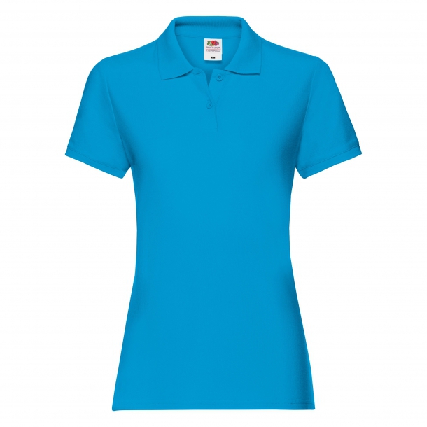Lady Fit Premium Polo Azure Blue M