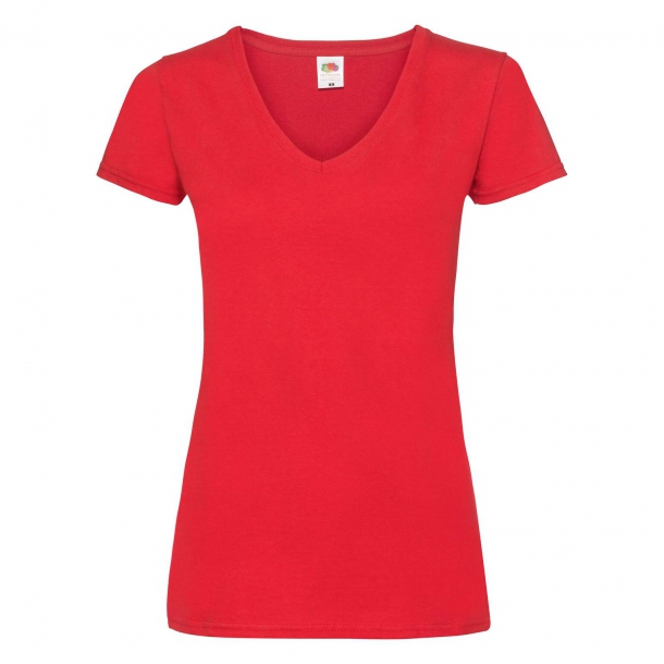 Ladyfit Valueweight V-Neck Red 2XL