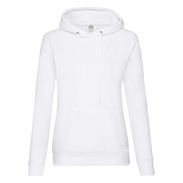 Lady-Fit Hooded Sweat 80/20 White XS
