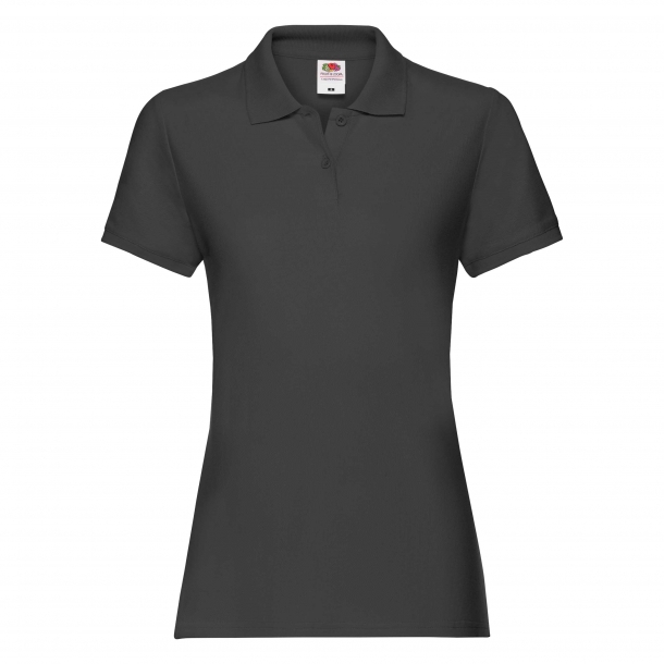 Lady Fit Premium Polo Black L