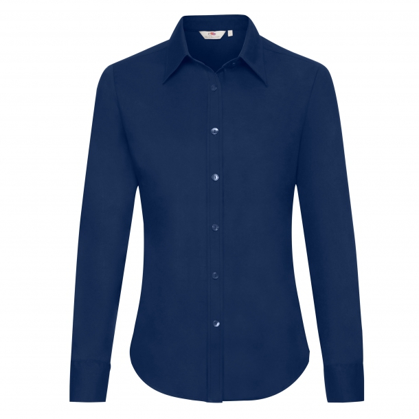 Ladies Oxford L/S Shirt Navy XS