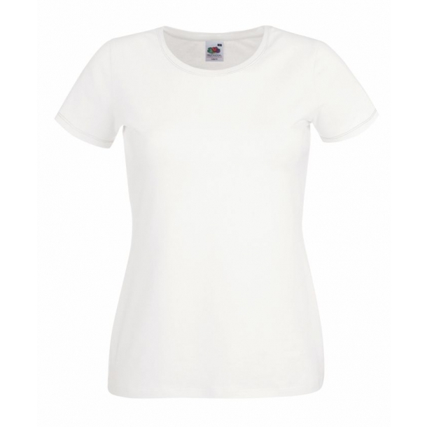 Lady-Fit Crew Neck White XS