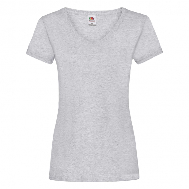 Ladyfit Valueweight V-Neck Heather Grey 2XL