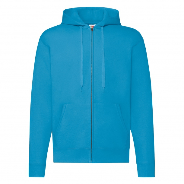Zip Through Hooded Sweat 80/20 Azure Blue L