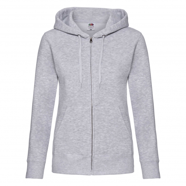 Lady Zip Thru Hooded Sweat Jacket 70/30 H.Grey L
