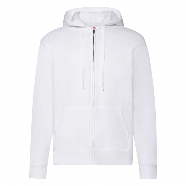 Zip Through Hooded Sweat 80/20 White S