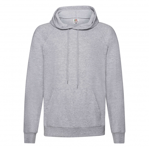 Lightweight Hooded Sweat 80/20 Heather Grey L