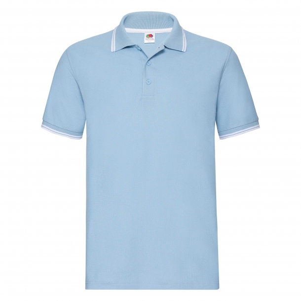 Tipped Polo Sky Blue/White S
