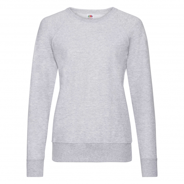 Lady Fit Lightweight Raglan Sweat 80/20 H.Grey M