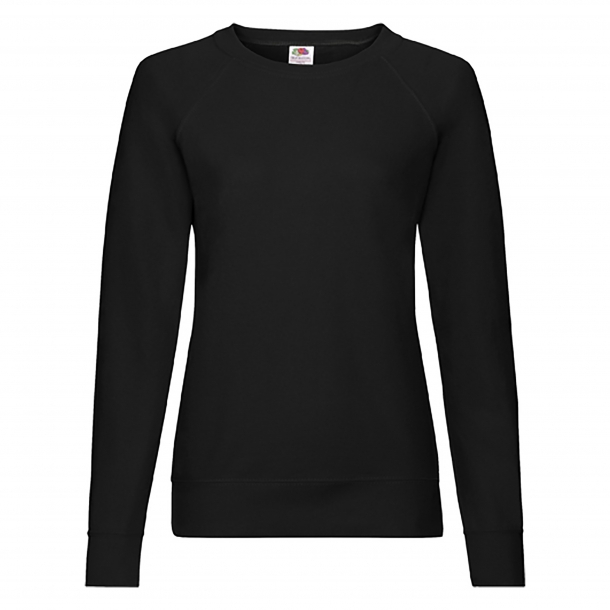 Lady Fit Lightweight Raglan Sweat 80/20 Black S
