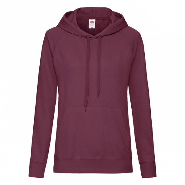 Lady Fit Lightweight Hooded Sweat 80/20 Burg. XS